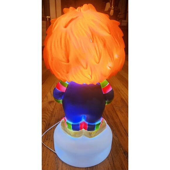 Gemmy Chucky Blow Mold 12" Halloween Decor Childs Play Universal Studios Lighted - Picture 4 of 9